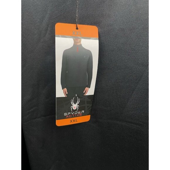 SPIDER Active ProWeb Black 1/4 Zip Stretch Performance Pullover XXL - Picture 6 of 15